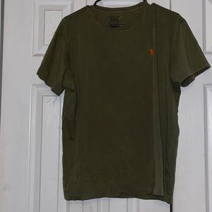 olive green polo brand shirt
